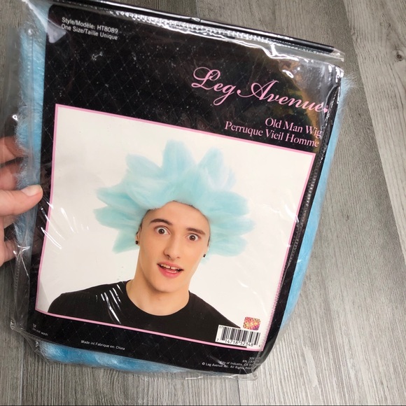 Rick and Morty NWT Lab coat and shirt/WIG BUNDLE - Picture 2 of 8